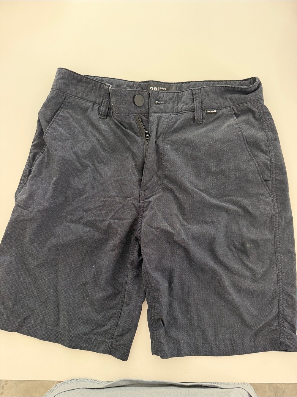 Hurley Men's Navy Flat-Front Performance Shorts